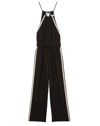 Reiss Auden Craft Detail Halter Jumpsuit