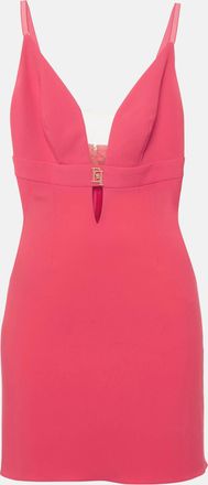 Elisabetta Franchi Pink Crepe Cut Out Mini Dress
