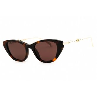 Gucci Ladies Brown Cat Eye Sunglasses GG1968S