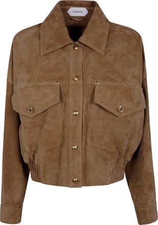 Versace Jacket Suede Effect Leather Blouson