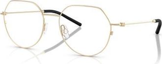 Moncler 52mm Irregular optical glasses in Gold at Nordstrom