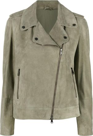 Brunello Cucinelli Brunello Cucinelli Suede Leather Biker Jacket