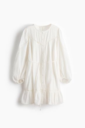 H&M Tunikakleid aus Baumwolle - Weiss