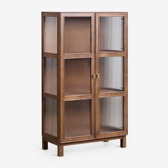 Sklum Vitrina En Madera De Mango Y Vidrio Ildara Sklum