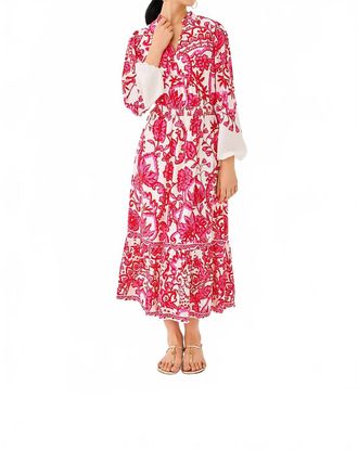 Lilly Pulitzer Axton Midi Dress In Spicy Socialite