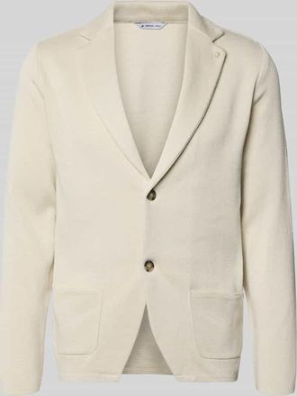 Manuel Ritz Slim Fit 2-Knopf-Sakko mit Reverskragen in Offwhite, Gr&ouml;&szlig;e XL