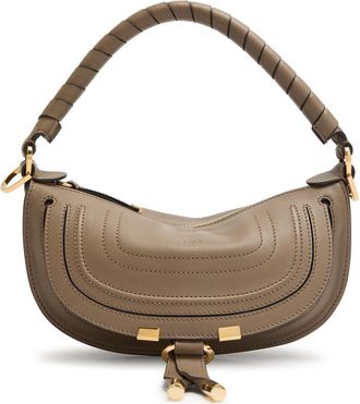 Chlo&eacute; Marcie Mini Leather Shoulder bag - Taupe - One Size