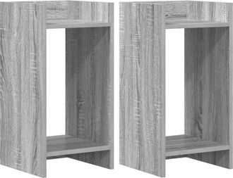 vidaXL Soporte De Plantas 2 Uds. Sonoma Gris 30 X 30 X 60 Cm Vidaxl