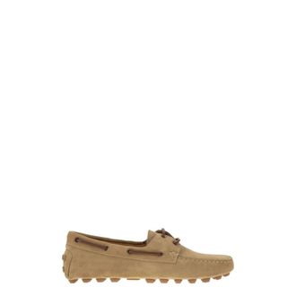 Tod's Gommino Bubble Boat Shoe - Heren - Bootschoenen - Beige - 41 EU - Leer - Schoenen