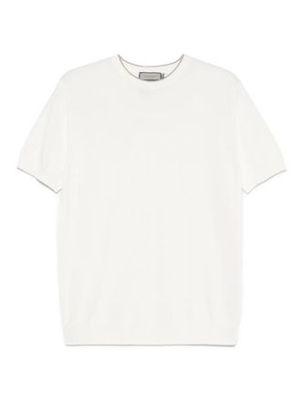 Canali T-shirt in maglia fine - Bianco