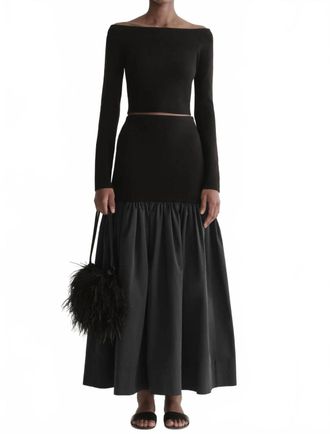 A.L.C. Cami Maxi Skirt In Black/navy
