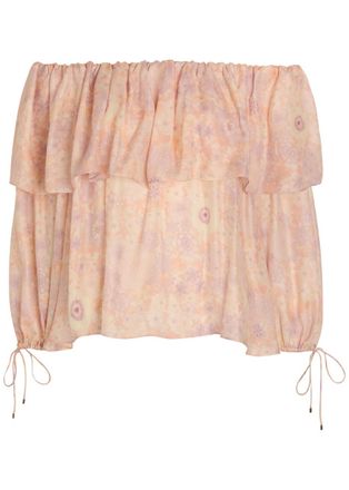 Chlo&eacute; Floral-print Silk top - Pink - 38 (UK10 / S)