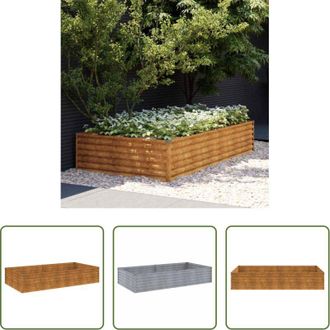 vidaXL Fioriera rialzata - Fioriera Rialzata da Giardino 195x100x36 cm in Acciaio Corten
