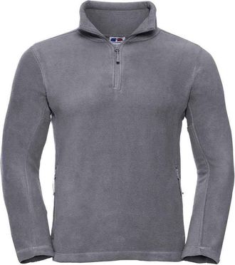 Russell Athletic Russell Heren Quarter Zip Outdoor Fleece Top (Konvooi Grijs)