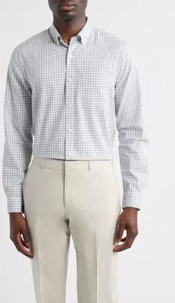Nordstrom Payne Grid Check Button-Down Shirt in White Payne Grid at Nordstrom Rack, Size 4X-Large