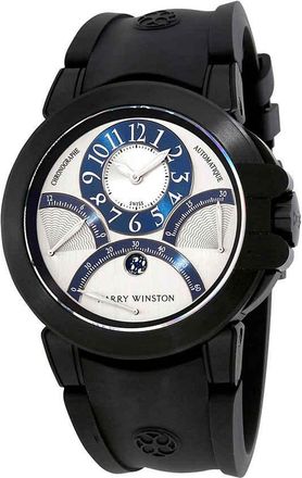 Harry Winston Ocean Triple Retrograde Chronograph Automatic Silver Dial Mens Watch OCEACT44ZZ005