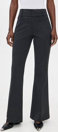 Theory Straight Slight-Flare Dress Pants In Black