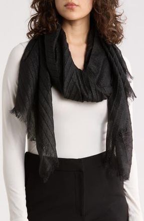 Nordstrom Rack Wide Pleated Scarf in Black at Nordstrom Rack