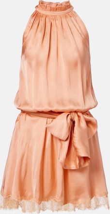 Poupette St Barth Mono Silvia de sat&eacute;n con encaje