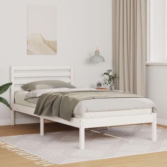 Berkfield Home with Headboard White 80 x 200 cm Solid pine wood