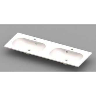 NEMO Spring Ovum meubelwastafel 1400 x 500 x 200 mm met overlopen wit kunstmarmer