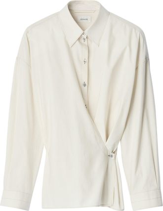 Christophe Lemaire Straight Collar Twisted Shirt with Unique Design