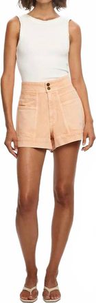 Kivari Cameron Denim Short In Peach