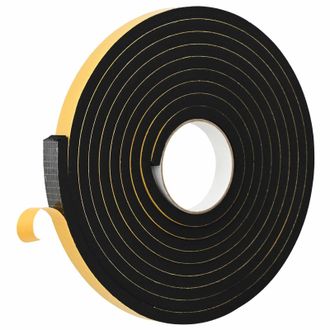 vidaXL Cinta De Espuma Autoadhesiva 10 Pcs Negro 15mm X 5m Espuma Cr Vidaxl