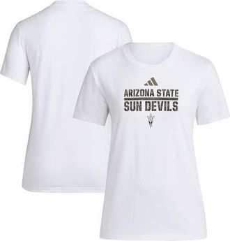 adidas Womens adidas White Arizona State Sun Devils AEROREADY Military Appreciation Pregame T-Shirt at Nordstrom, Size X-Large