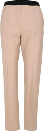 Msgm Beige wollen broek met zijzakken - Dames - Chinos - Beige - S - Wol - Broeken