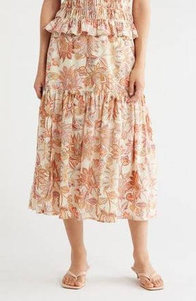 Sanctuary Dinner Party Cotton Skirt in Soul Garden Pink at Nordstrom Rack, Size X-Large