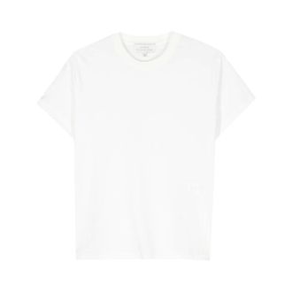 STUDIO NICHOLSON T-Shirts, female, White, 2XS, White Cotton Crew Neck T-shirt