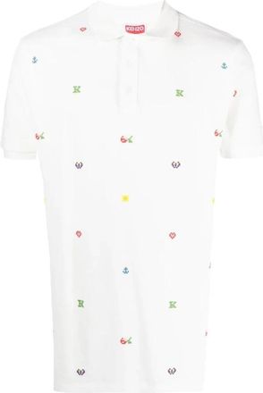 Kenzo Polo Shirts - Heren - Polos - Wit - M - Katoen - Tops