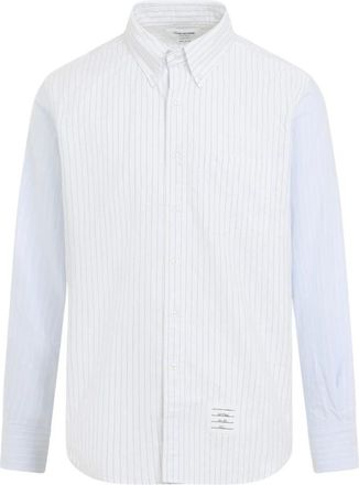 Thom Browne Button Down Shirt - Heren - Zakelijke Overhemden - Wit - XL - Katoen - Overhemden