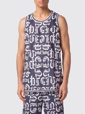 Philipp Plein Canotta Gothic in cotone con logo a contrasto e scollo rotondo