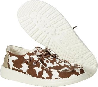 Hey Dude Wendy 42718-2HM Womens Brown White Cowgirl Sparkle Shoes MEW525