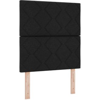 vidaXL Fabric Headboard Geometric with Headboard Black 80 cm Fabric Vidaxl