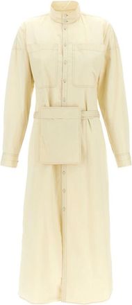 Christophe Lemaire Dames, Jurken, Wit, Maat: M Katoen