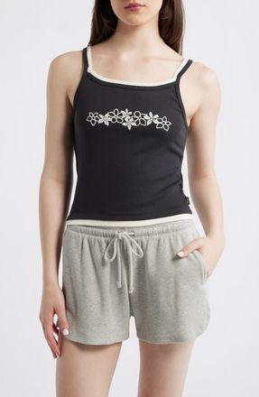 Rip Curl Half Moon Bay Layer Camisole in Washed Black at Nordstrom, Size Xx-Small