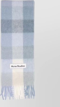 Acne Studios checked wool blend scarf