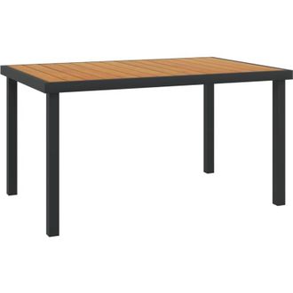 vidaXL Mesa De Jard&iacute;n De Aluminio Y Wpc Marr&oacute;n 140x90x74 Cm Vidaxl