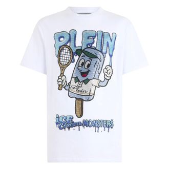 Philipp Plein Hombre, Camisetas, Blanco, Talla: XL