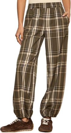 Sanctuary Plaid Micro Balloon Pants in Linden Plaid at Nordstrom, Size X-Small