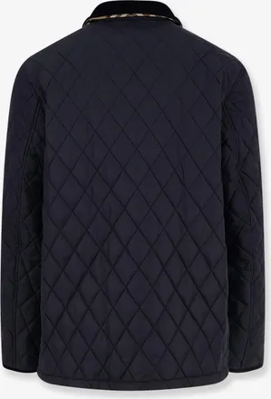 Burberry Mens Quilted Jacket Haddington Black Polyamide