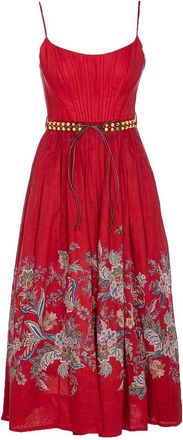 Zimmermann Red Rhianna Corset Dress