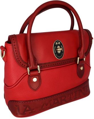 La Martina Tango Schoudertas - Dames - Handtassen - Rood - ONE Size - Katoen - Tassen