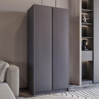 Seconique Malvern 2 Door Wardrobe in Grey