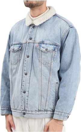 Levi's Jassen, Heren, Blauw, S, Denim, Denim jas