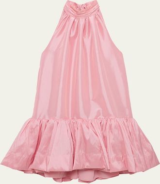 SIMKHAI Hope Taffeta Bow Tie Mini Dress