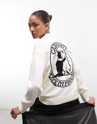 Carhartt Work in Progress Hugging Cats - Maglione bianco